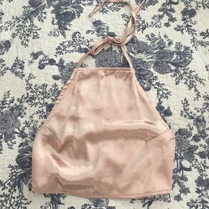 Pink Silky halter top